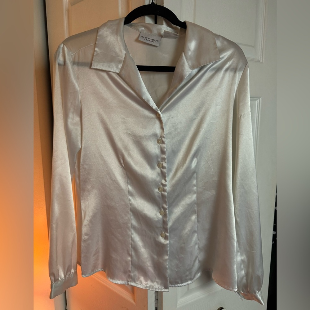 Long Sleeve White Button Down Size Small